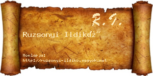 Ruzsonyi Ildikó névjegykártya